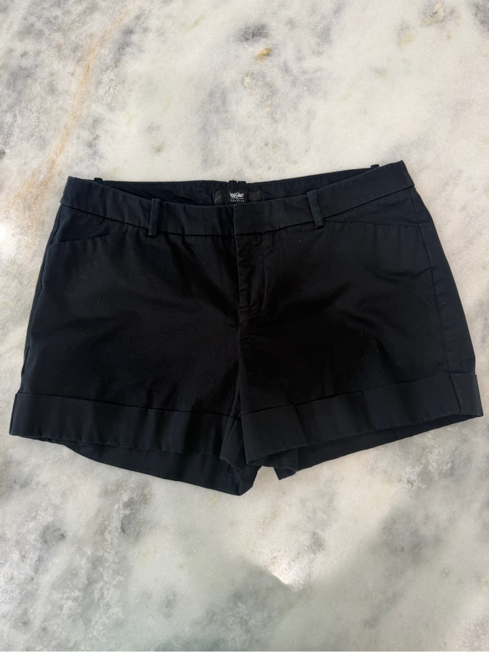 Mossimo Black Stretch Cuffed Shorts Size 10